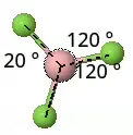 trigonal planar molecule